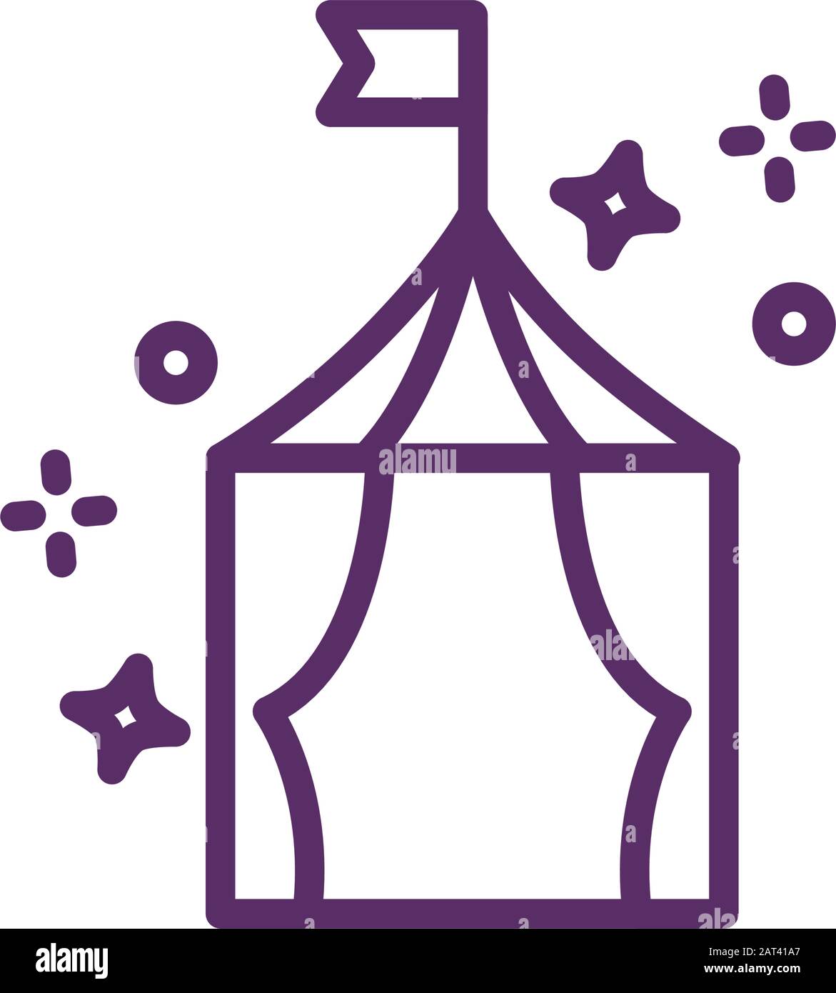 tent magic sorcery isolated icon Stock Vector