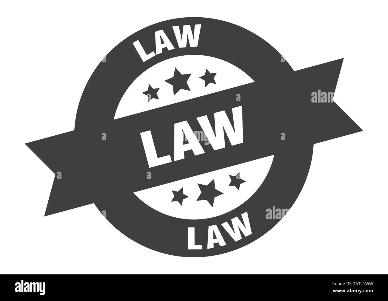 law sign. law round ribbon sticker. law tag Stock Vector Image & Art ...