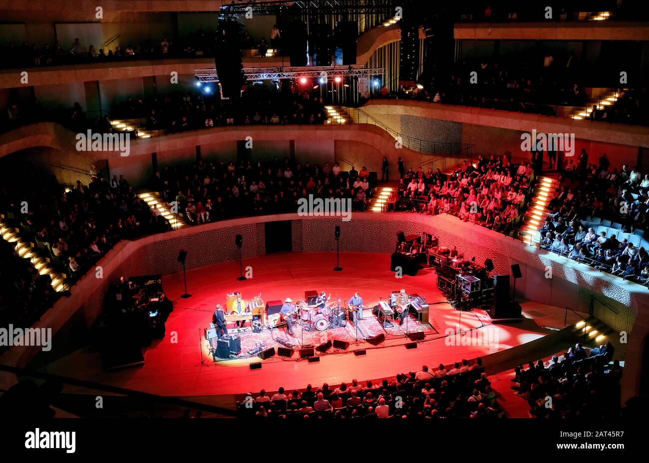 Concert of the american band Wilco in the Great Hall of the Konzerthaus Elbphilharmonie in the Hamburg Harbour, Hamburg, Germany Stock Photo