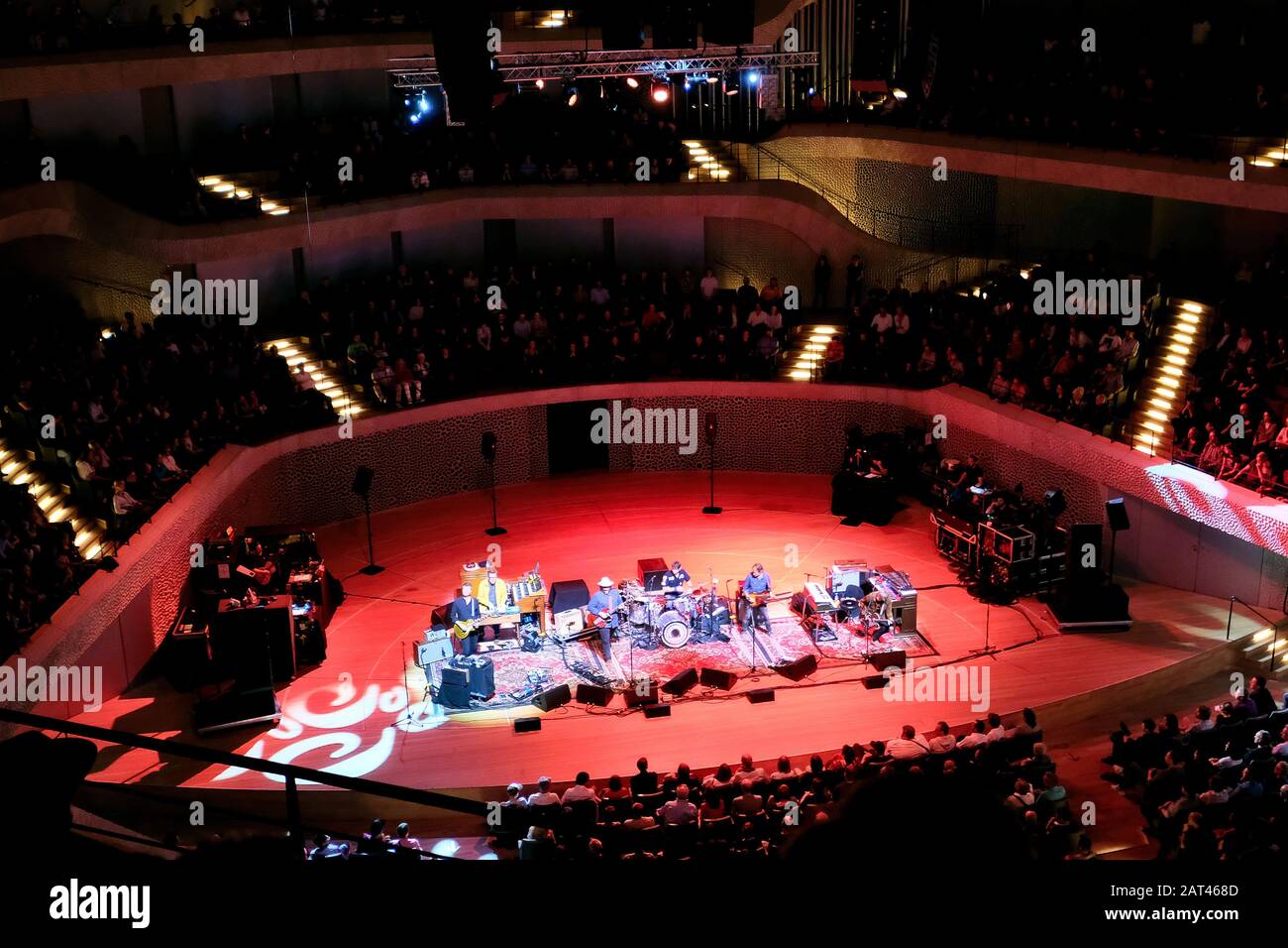 Concert of the american band Wilco in the Great Hall of the Konzerthaus Elbphilharmonie in the Hamburg Harbour, Hamburg, Germany Stock Photo
