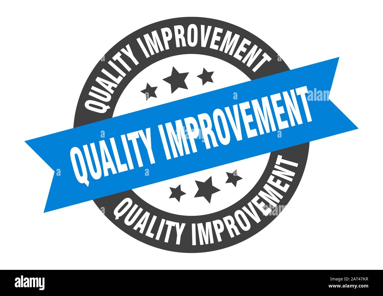 Quality Initiatives Sign Example quality improvement sign. quality improvement round ribbon sticker ...