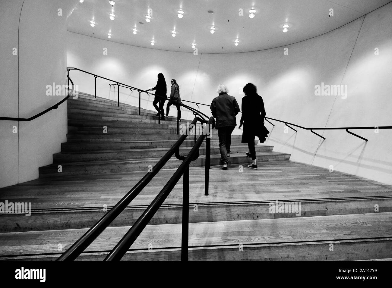Staircase in the Elbphilharmonie concert hall in the port of Hamburg, Hamburg, Germany Stock Photo