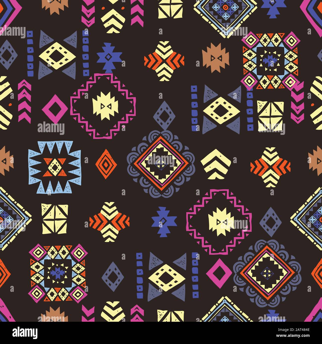 Seamless Ethnic pattern. Tribal vector abstract background Stock Vector ...