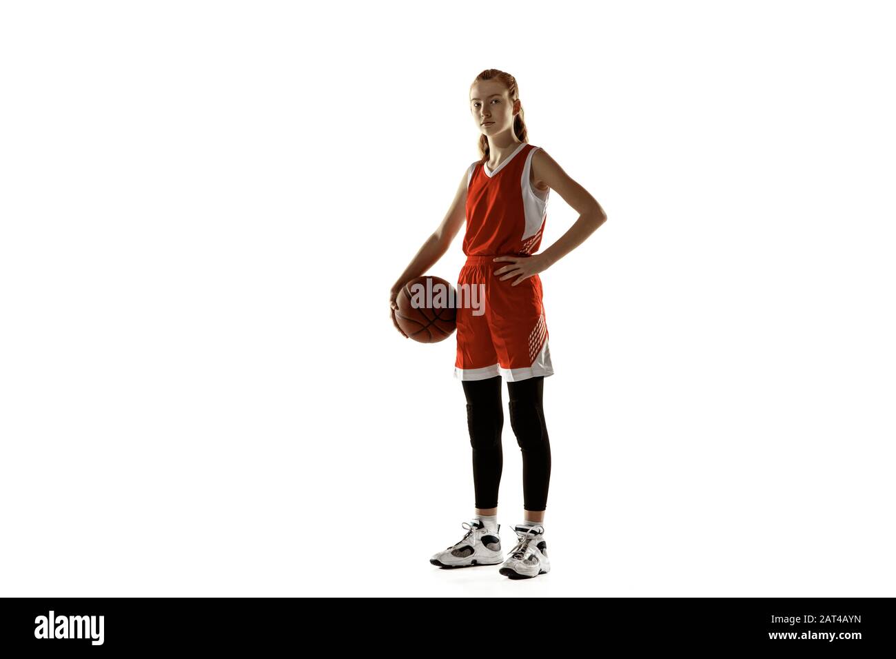 Image Cute Cheerleader Woman Isolated White Wall Background Holding  Basketball Stock Photo by ©Vadymvdrobot 366237090