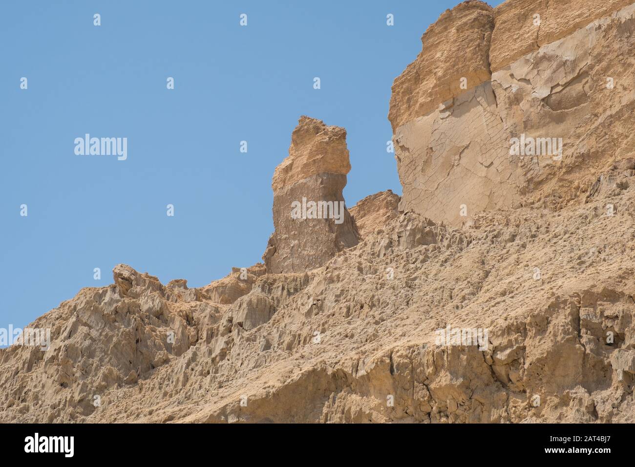 Lot's Wife, Mount Sodom near the Dead Sea, Israel Stock Photo