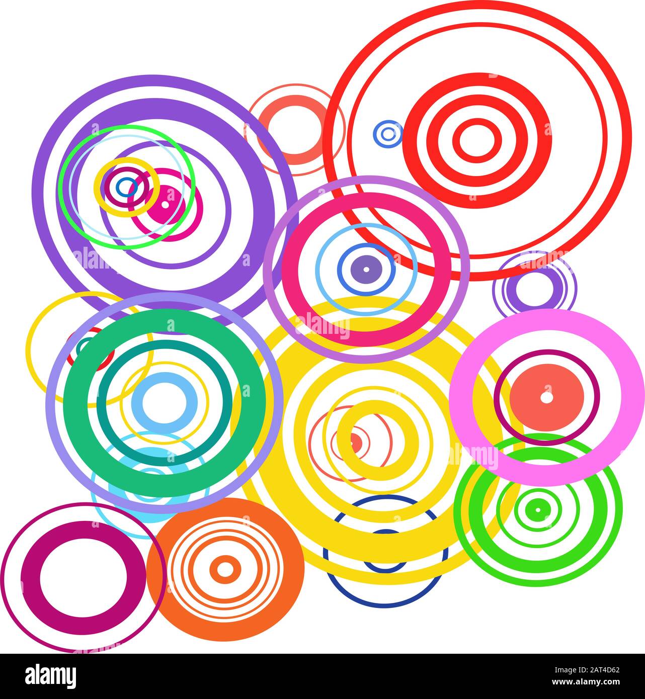 Colorful rings on white background Stock Vector Image & Art - Alamy