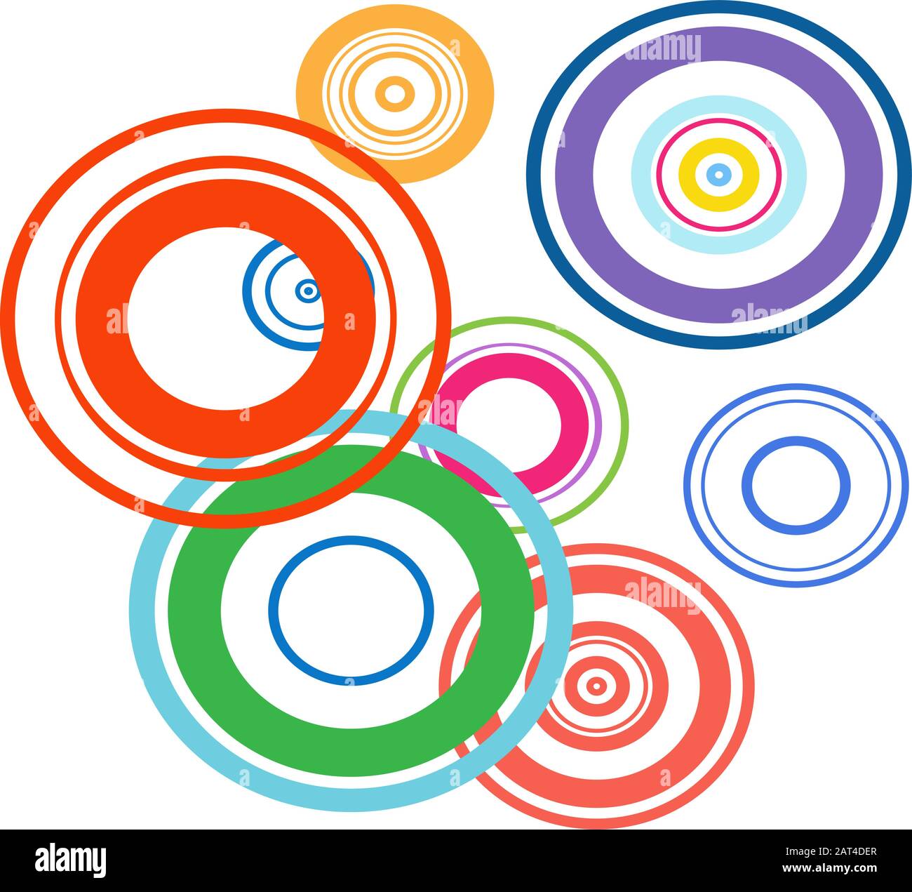 Colorful rings on white background Stock Vector Image & Art - Alamy