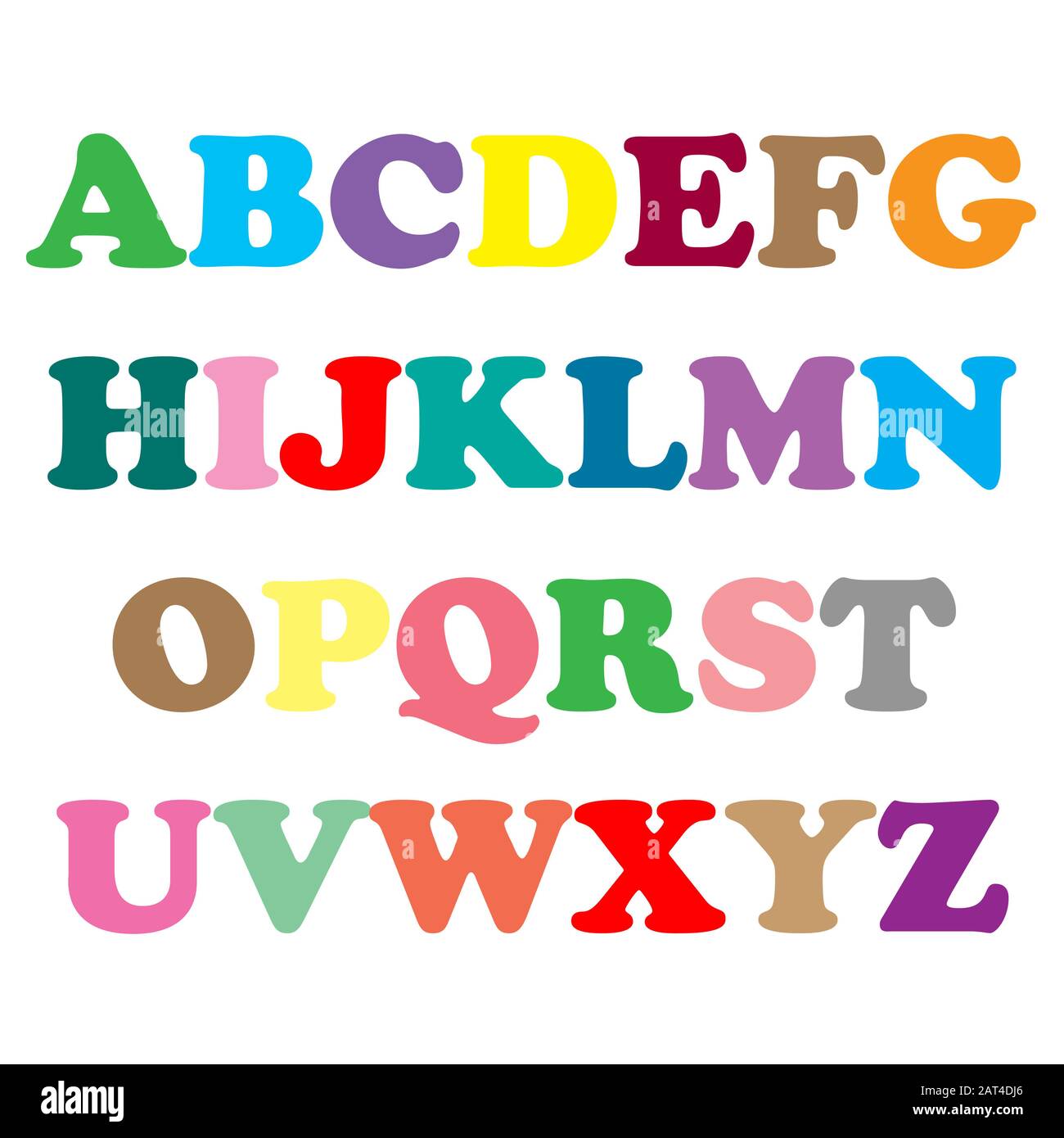Colorful alphabet letters illustration Stock Photo