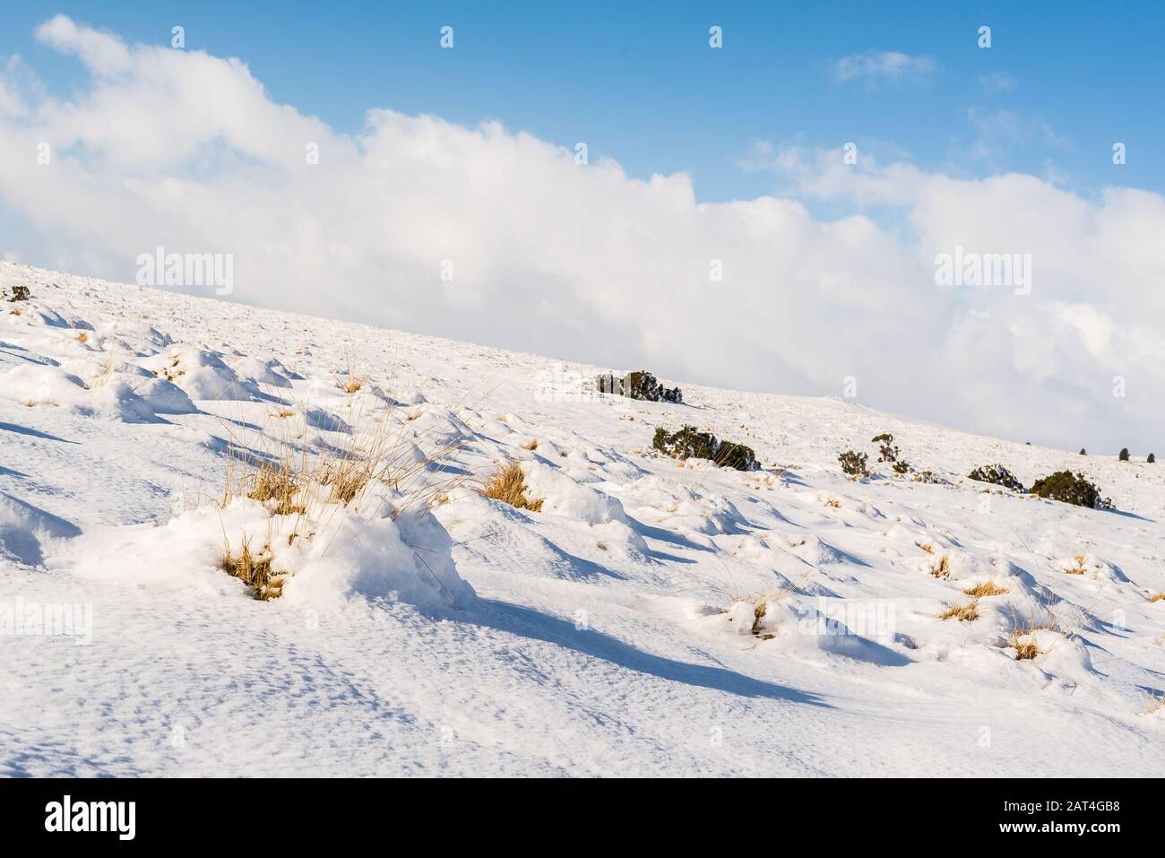 Snow on Dartmoor near Dunnabridge Stock Photo