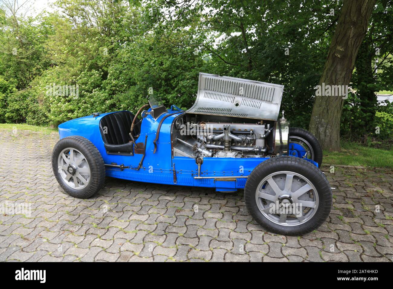 A Bugatti Type 35 at Prescott speed hillclimb, Gloucestershire, UK. Stock Photo