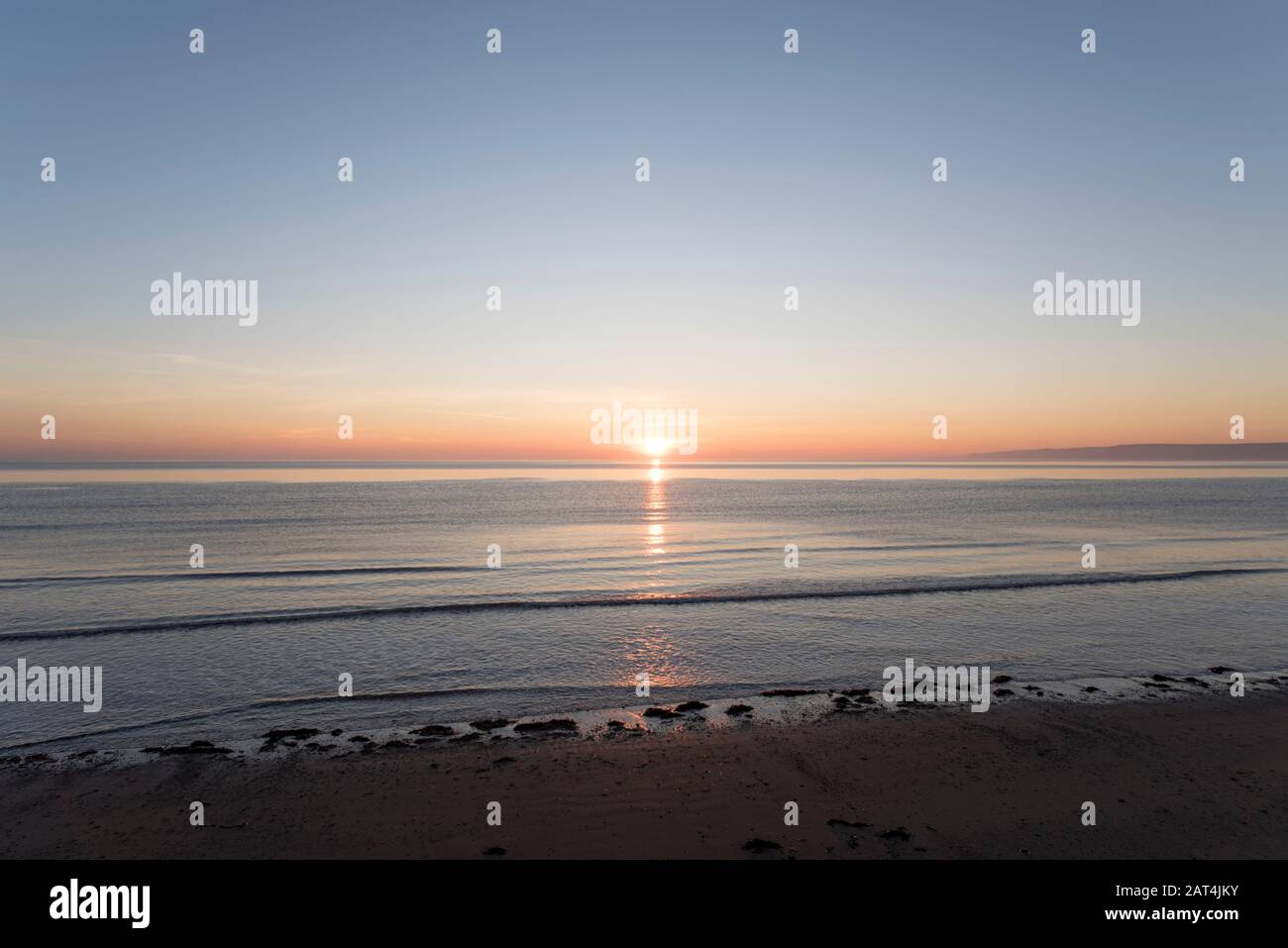 Sunrise Filey Bay, North Yorkshire. Stock Photo