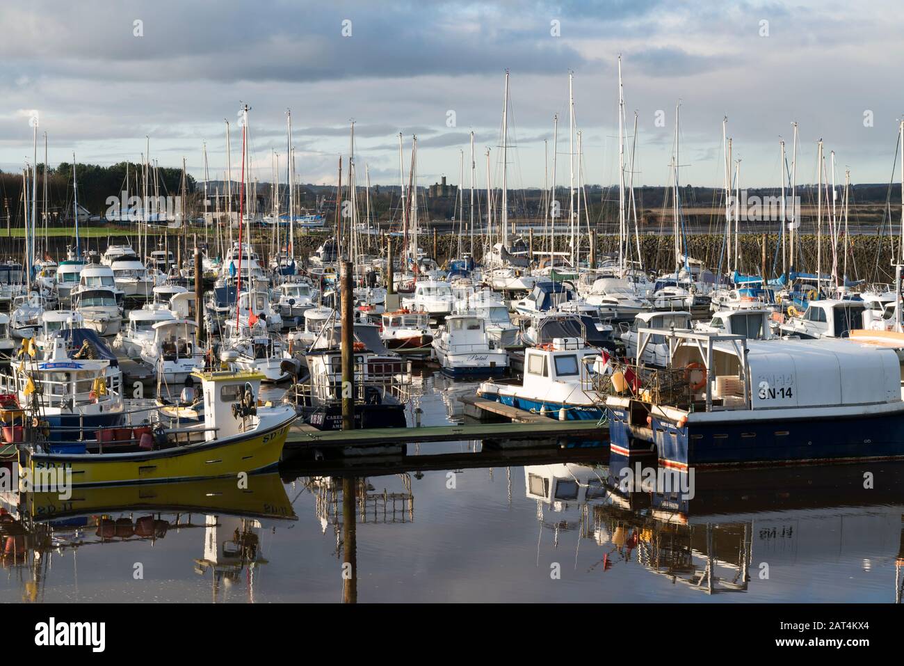 Amble harbour, Northumberland. Stock Photo