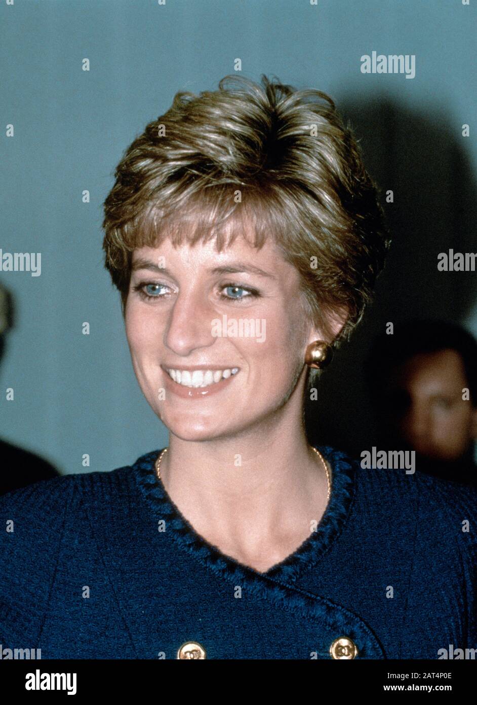 HRH Princess Diana visits Hull, England March 1991 Stock Photo