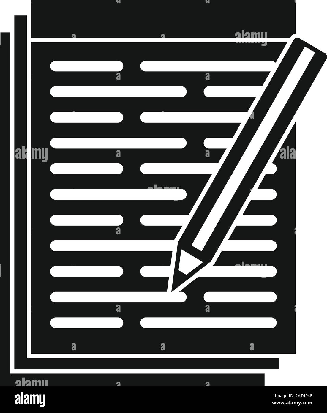 Pen paper notebook icon. Simple illustration of pen paper notebook ...