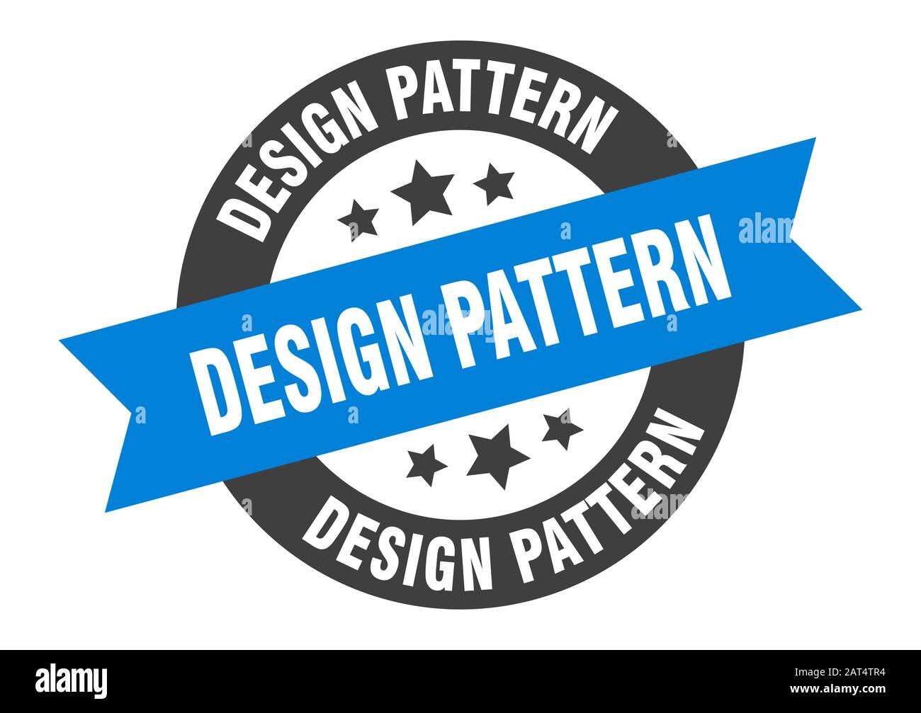 design pattern sign. design pattern round ribbon sticker. design ...
