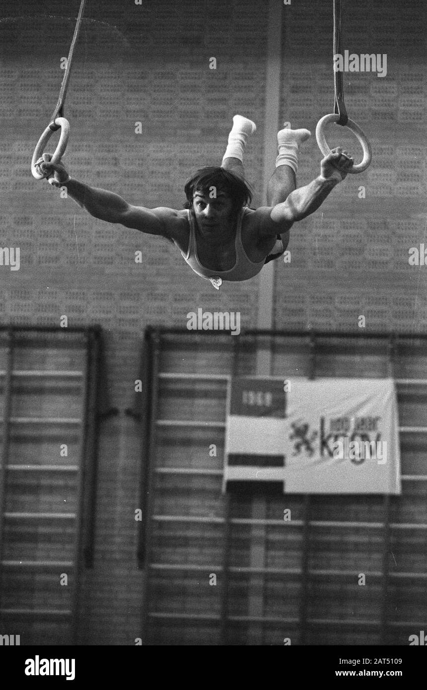 Championships Gymnastics (men) in Nijkerk, champion Cor Smulders at the