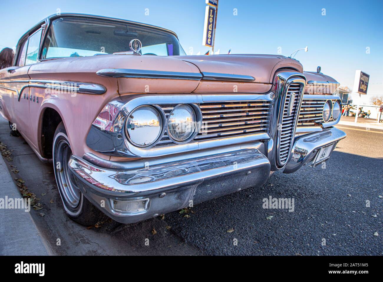 A classic Ford Edsel in Seligman on Route66 Stock Photo