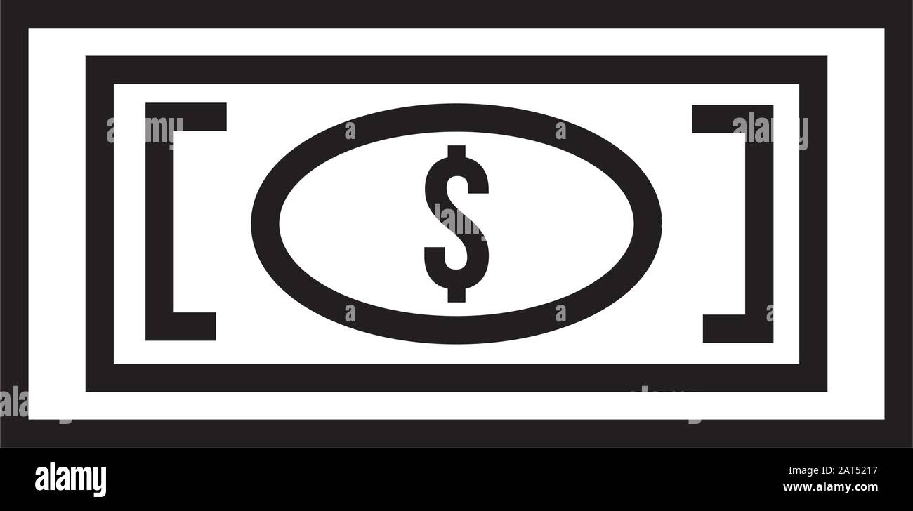 bill money dollar isolated icon Stock Vector Image & Art - Alamy