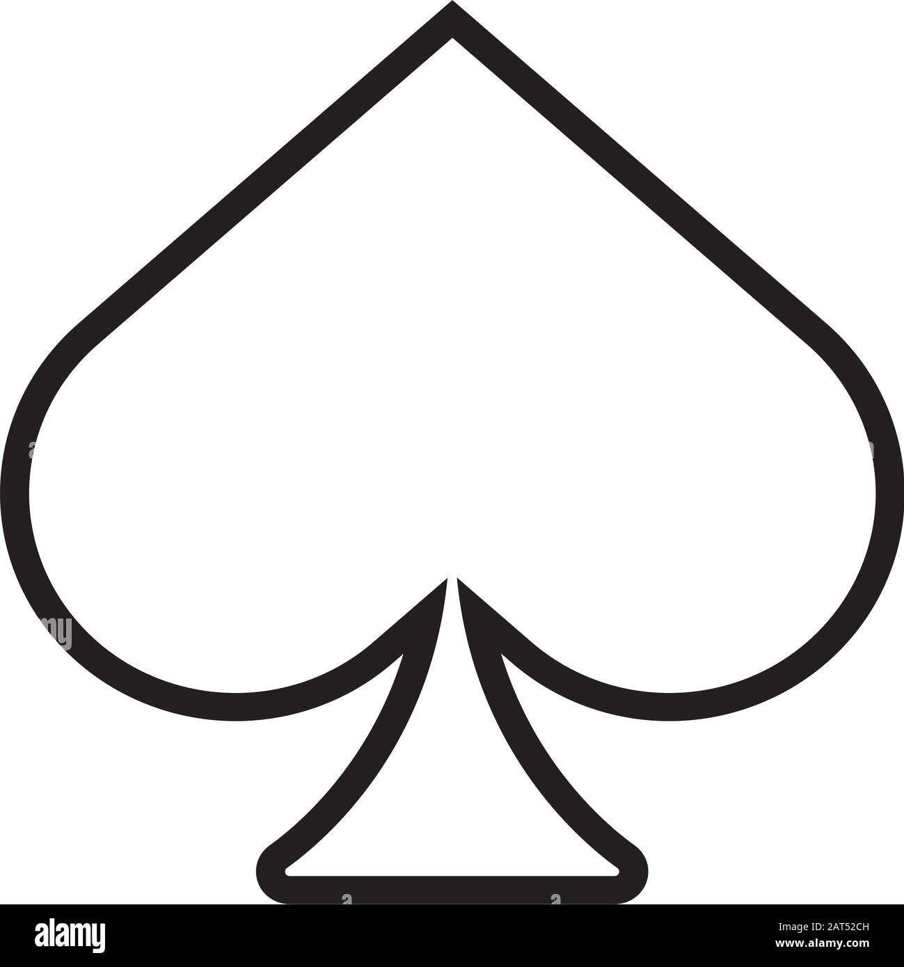 casino poker spade figure icon Stock Vector