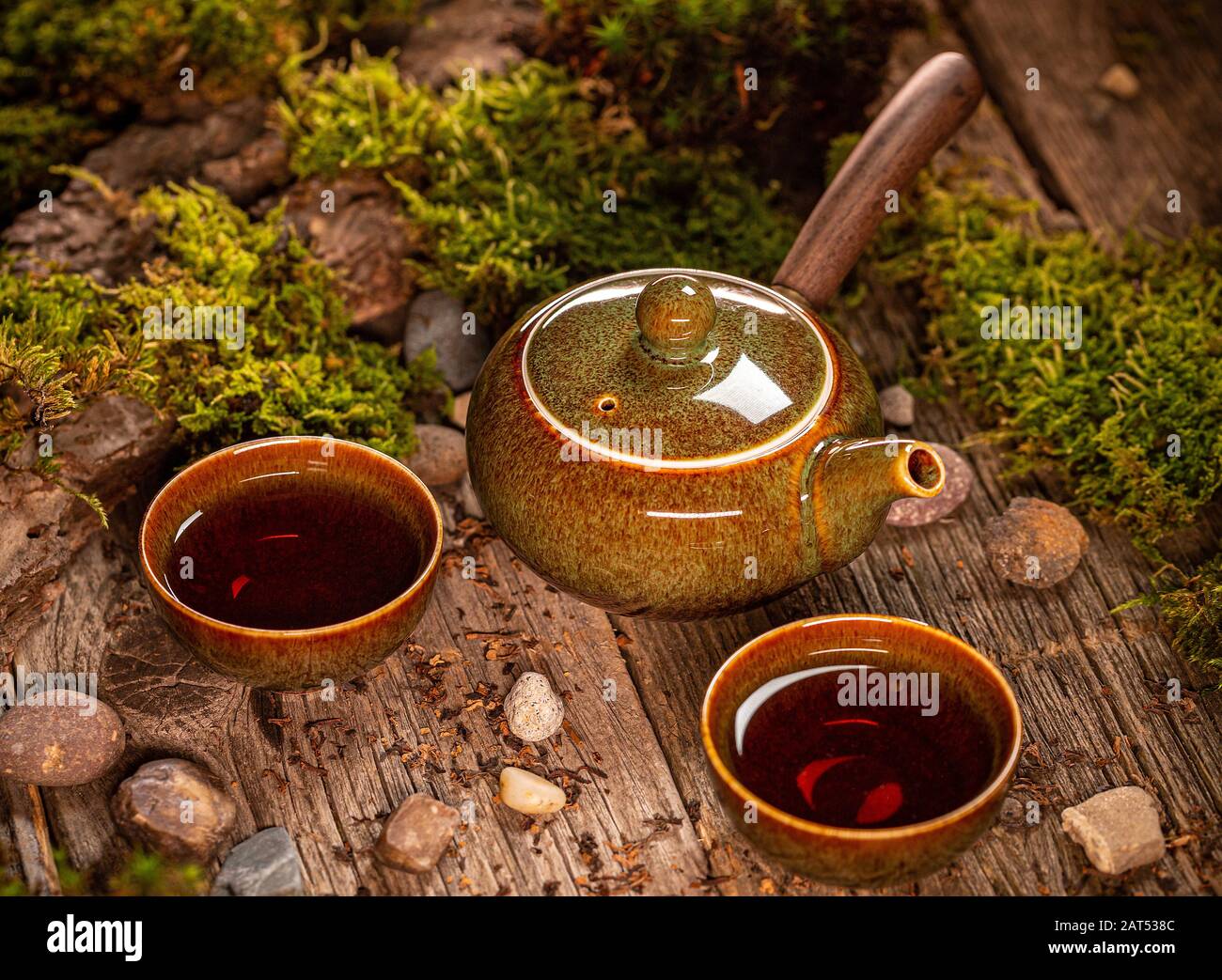 vintage wooden tea set