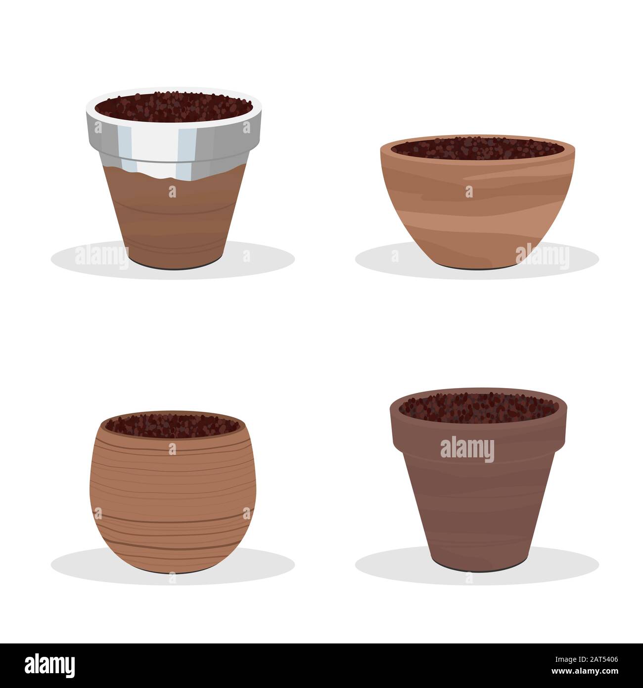 Terracotta containers Stock Vector Images - Alamy