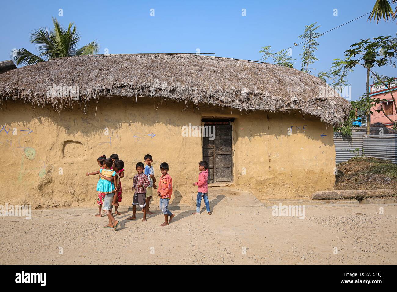 Asian village children hut hi-res stock photography and images - Alamy