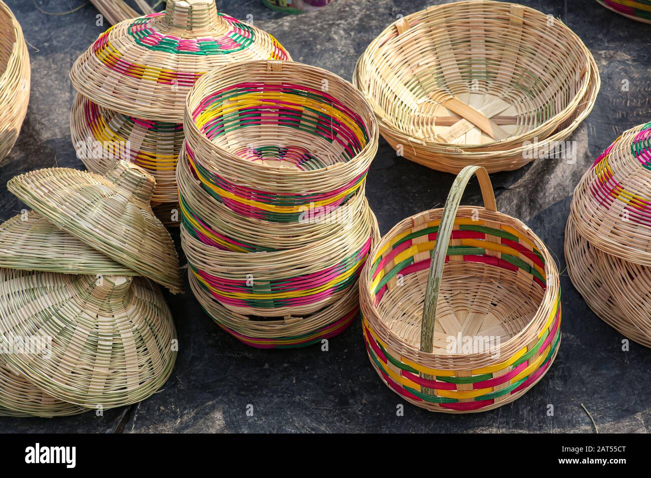 Bamboo made basket hires stock photography and images Alamy