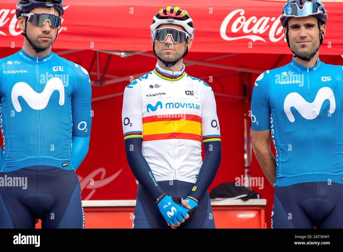 Movistar Team Riders Alejandro Valverde C And Lluis Mas R