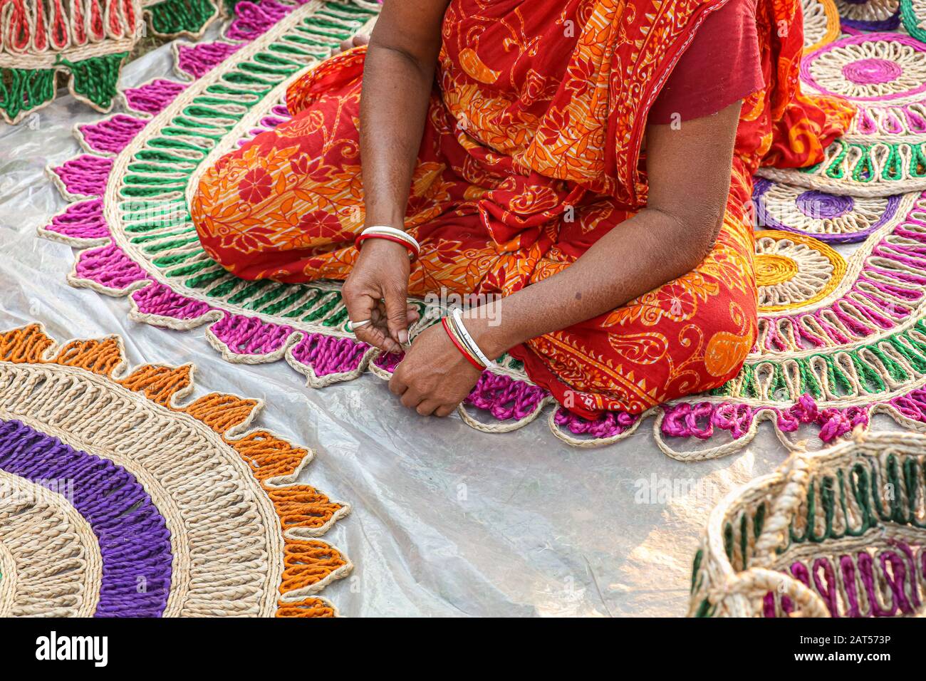 Jute work handicraft hi res stock photography and images Alamy