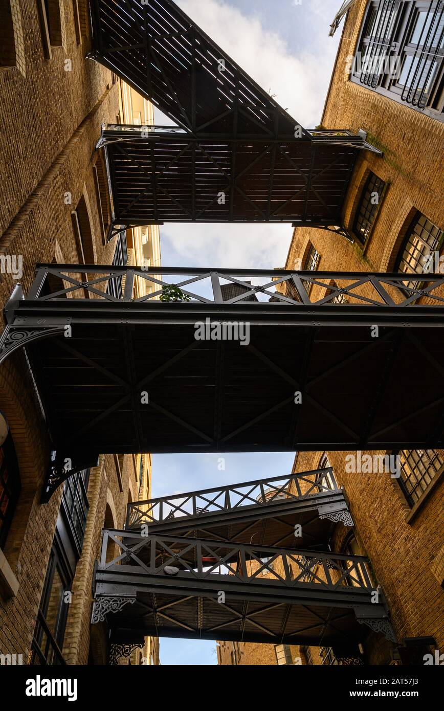 Shad Thames in London, UK. Historic Shad Thames near Tower Bridge is an