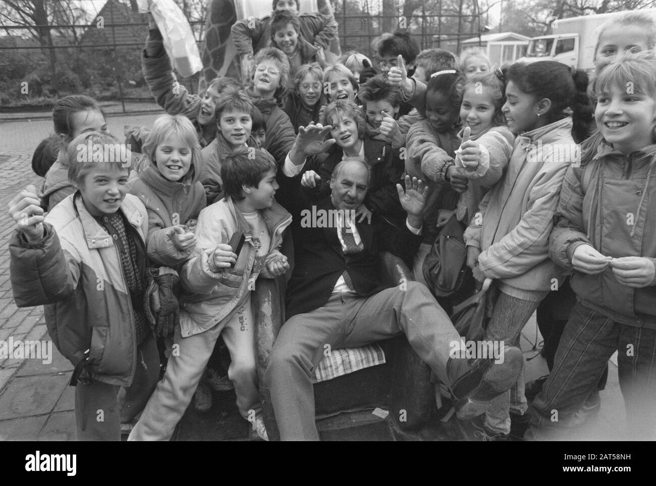 Willem Duys on slide in Artis Date: November 30, 1987 Person name: Duys ...