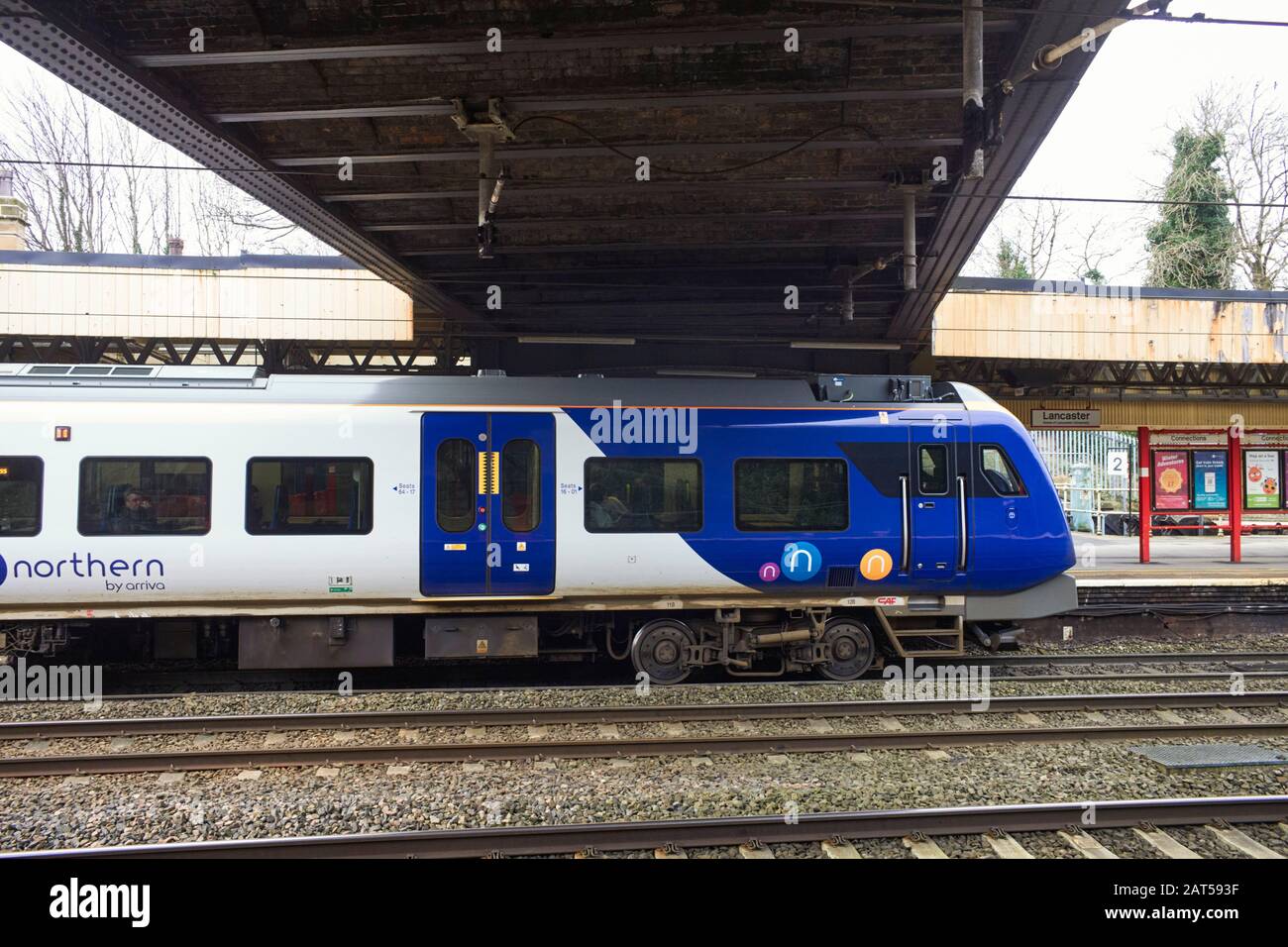 A new style Northern Train by Arriva at Lancaster station Stock Photo