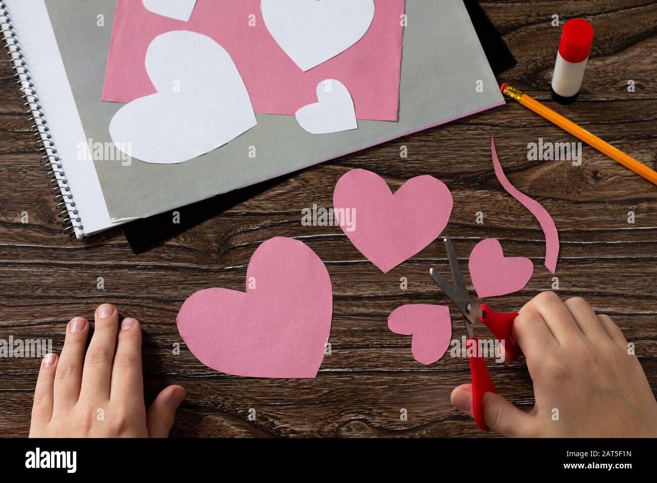Step 3 instruction. Greeting card with mouse heart congratulation ...