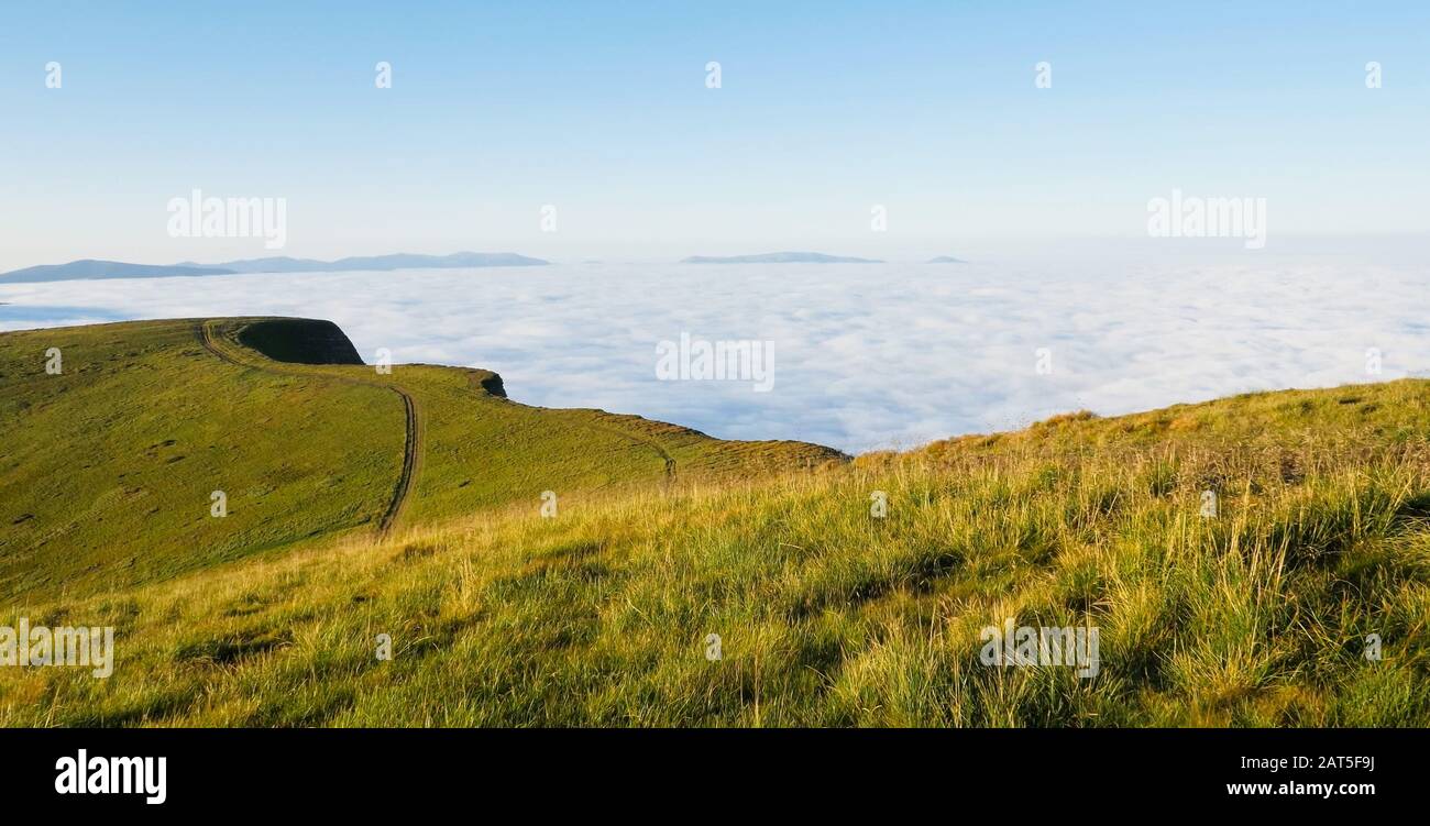 Amazing Range The beautiful mountain range. Amazing landscape of mountains in morning ...