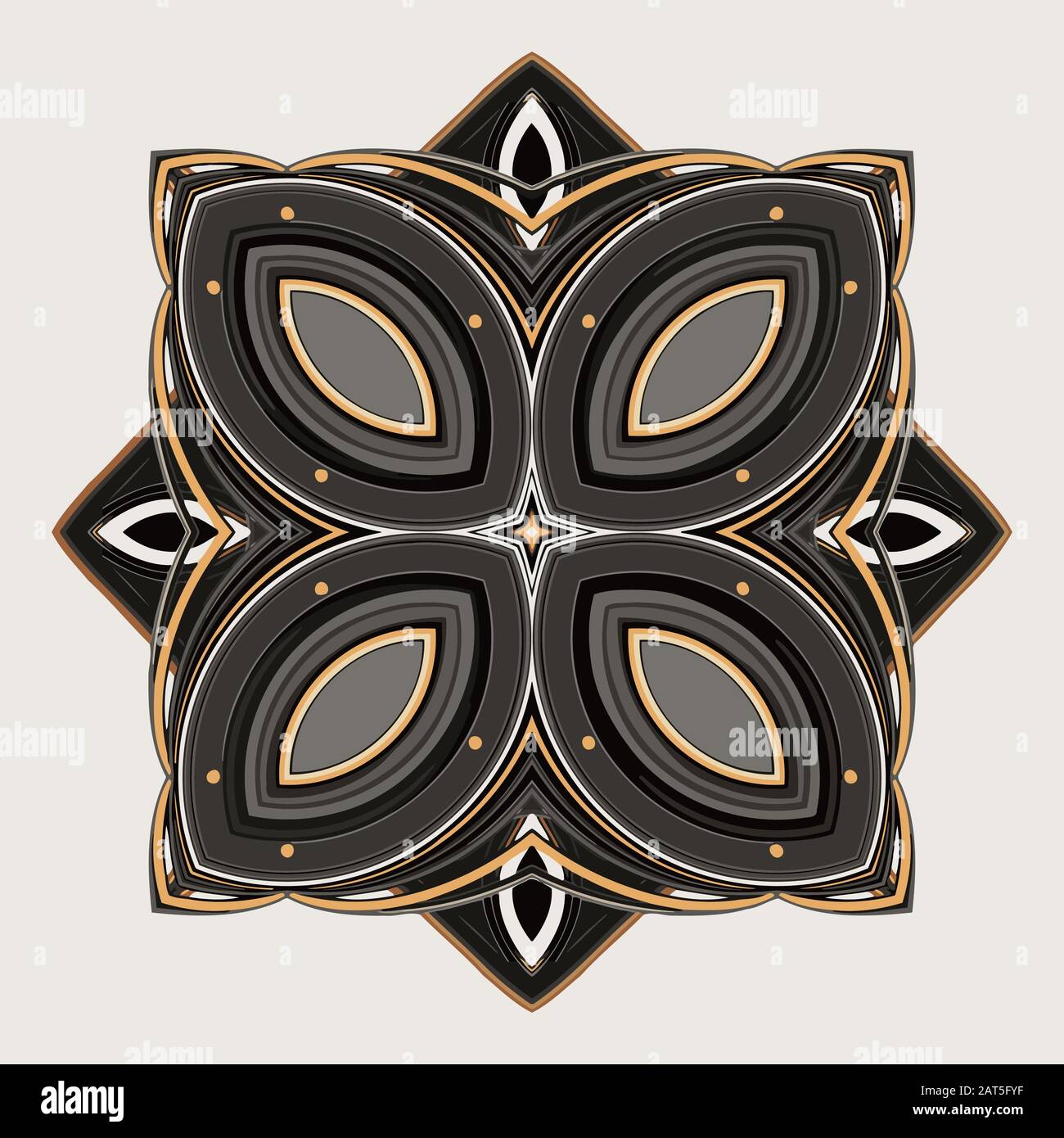 medieval abstract color woven symmetrical square pattern Stock Vector