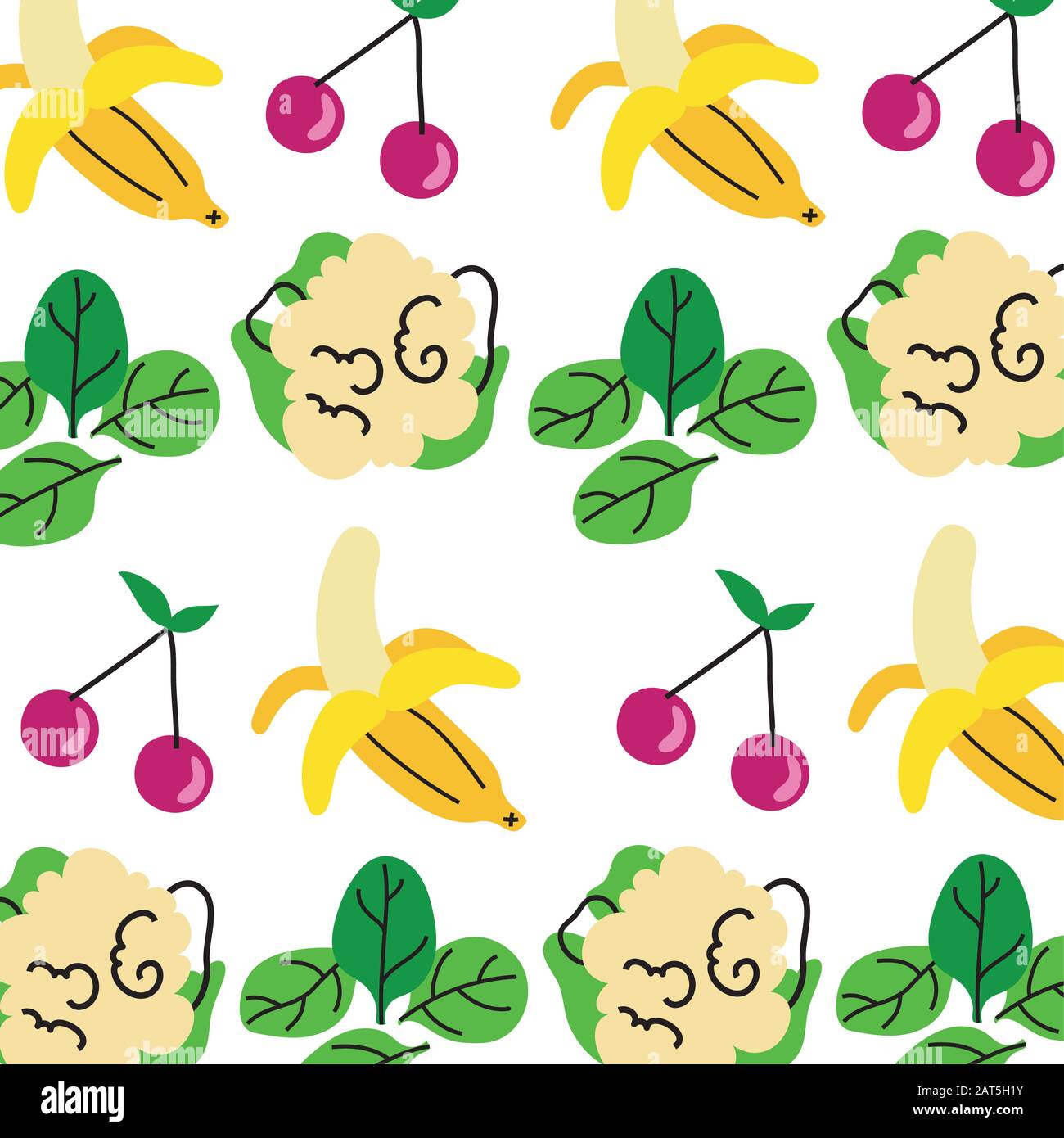 fruits and vegetables healthy food pattern Stock Vector Image & Art - Alamy