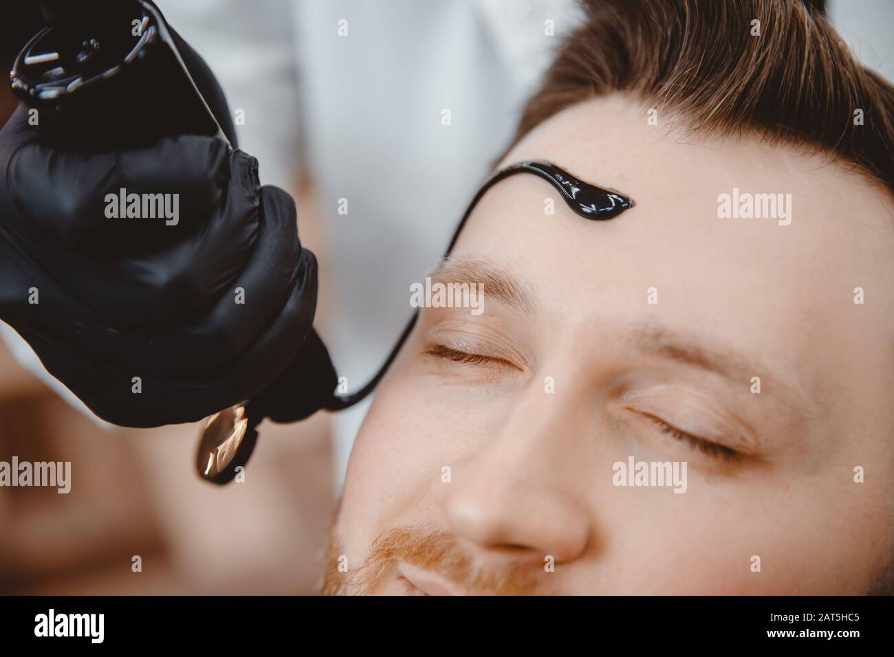 Download Black Face Charcoal Mask Man High Resolution Stock Photography And Images Alamy PSD Mockup Templates