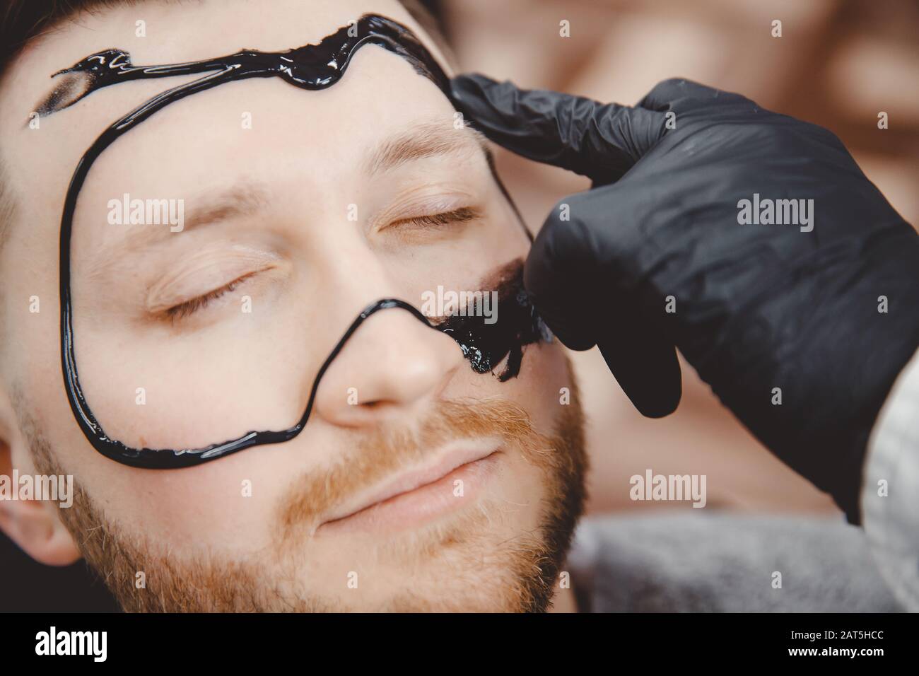 Download Black Face Charcoal Mask Man High Resolution Stock Photography And Images Alamy PSD Mockup Templates