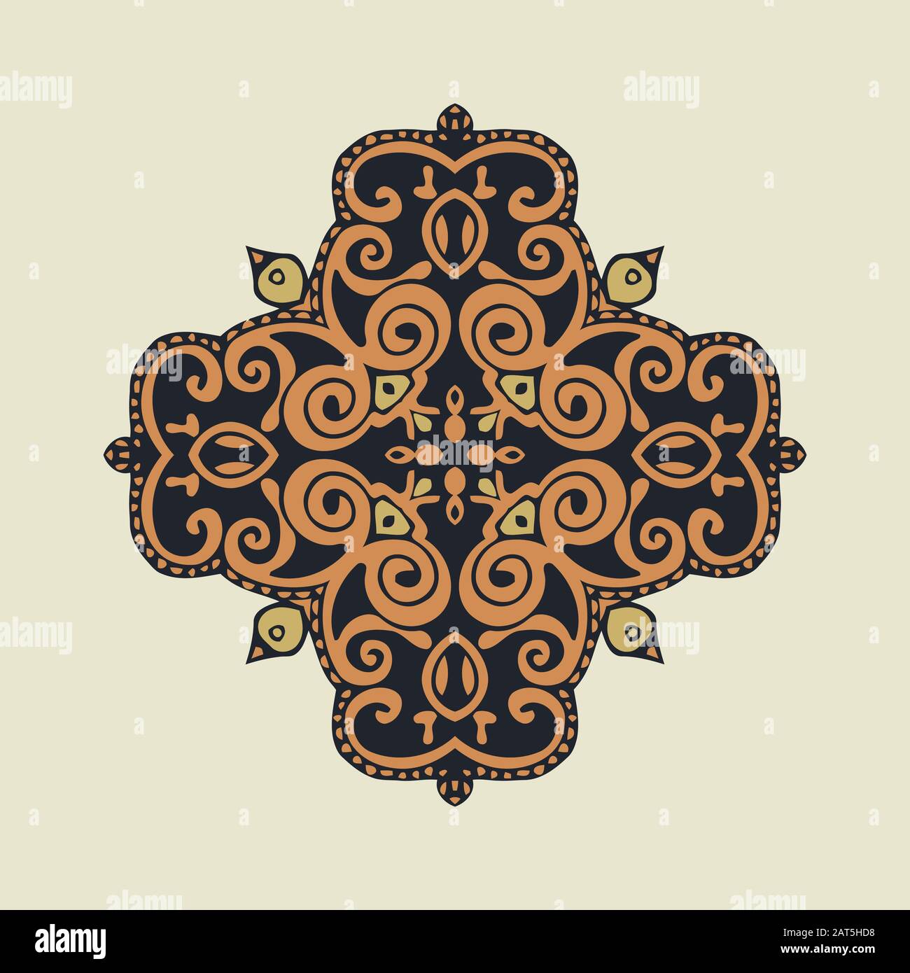 Vector vintage engraving with retro ornament pattern in antique rococo