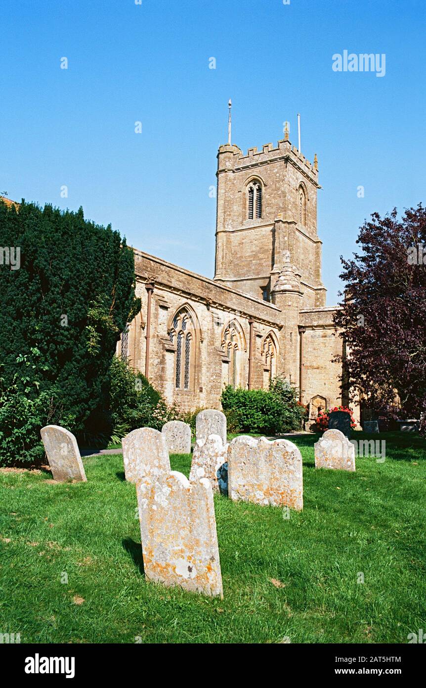 St Mary's parish church in the Dorset town of Bridport, in the west of England Stock Photo