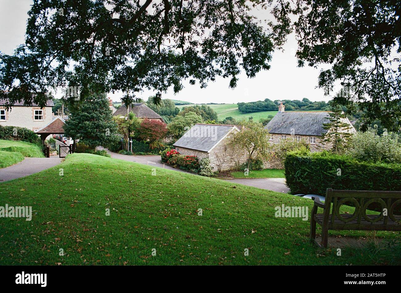 The village of Bothenhampton, near Bridport, in Dorset, in the West of England Stock Photo
