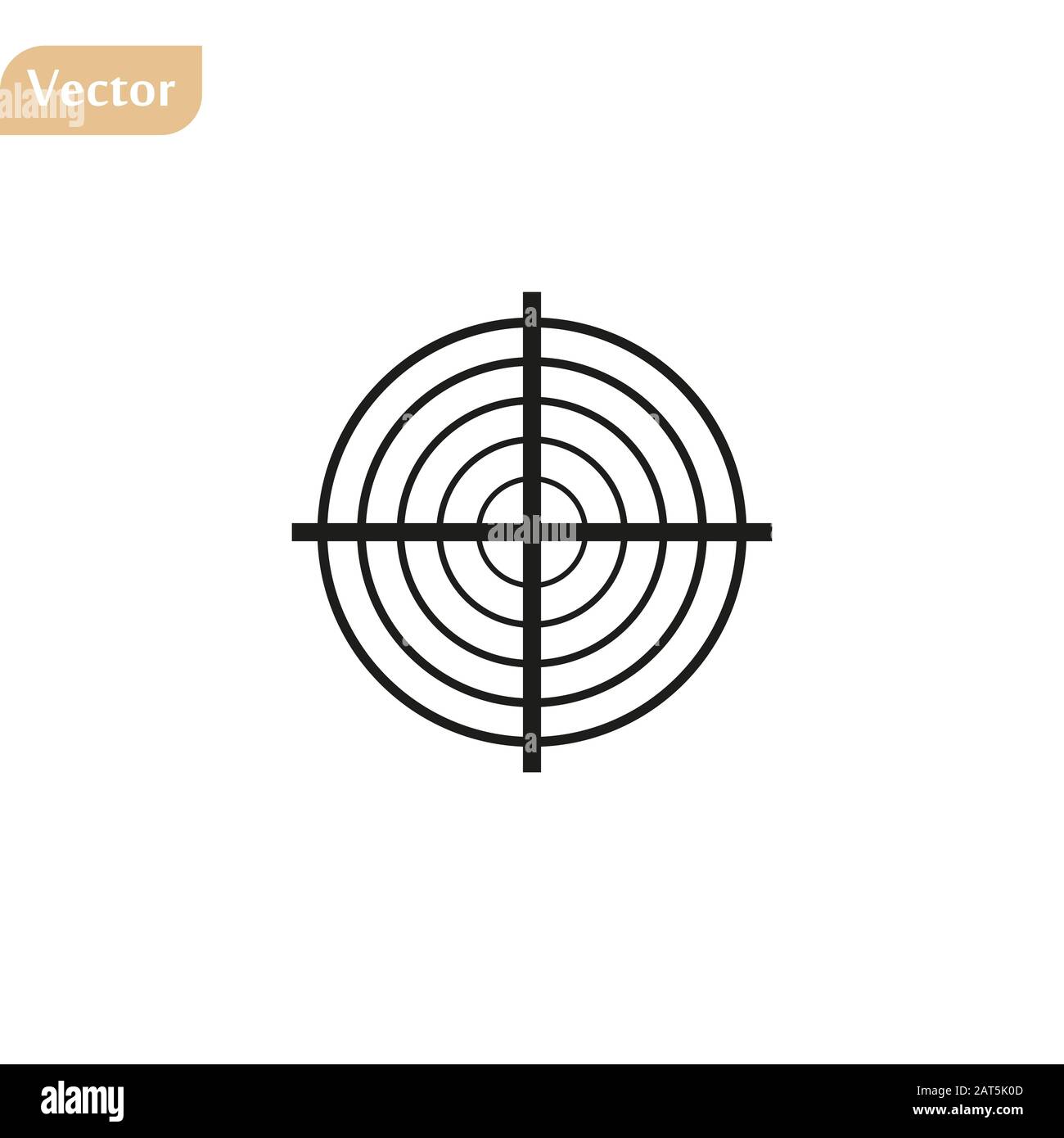 Target icon template color editable. Target symbol vector sign isolated ...