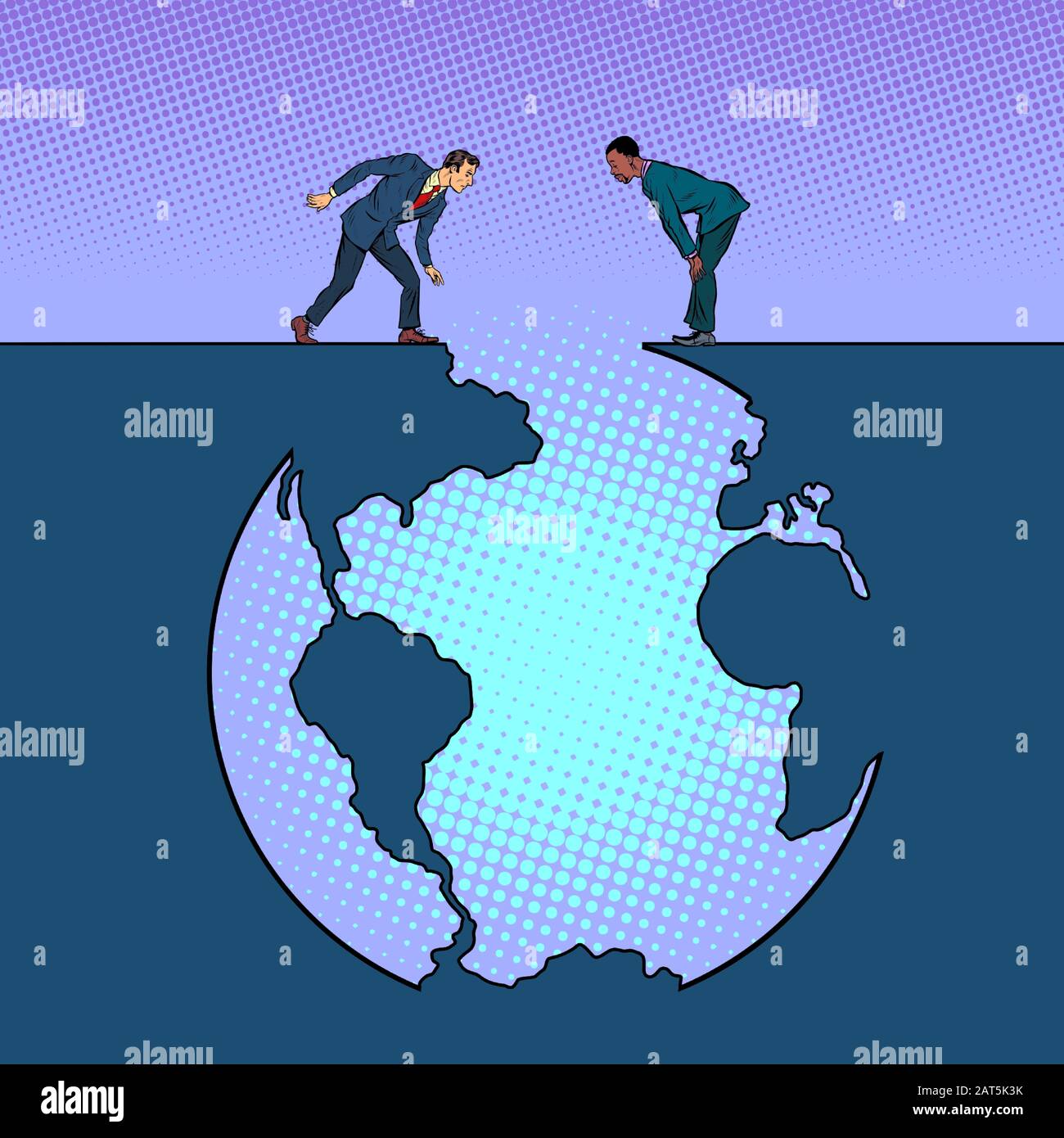 Humanity and the Earth Planet, Ecology Stock Vector