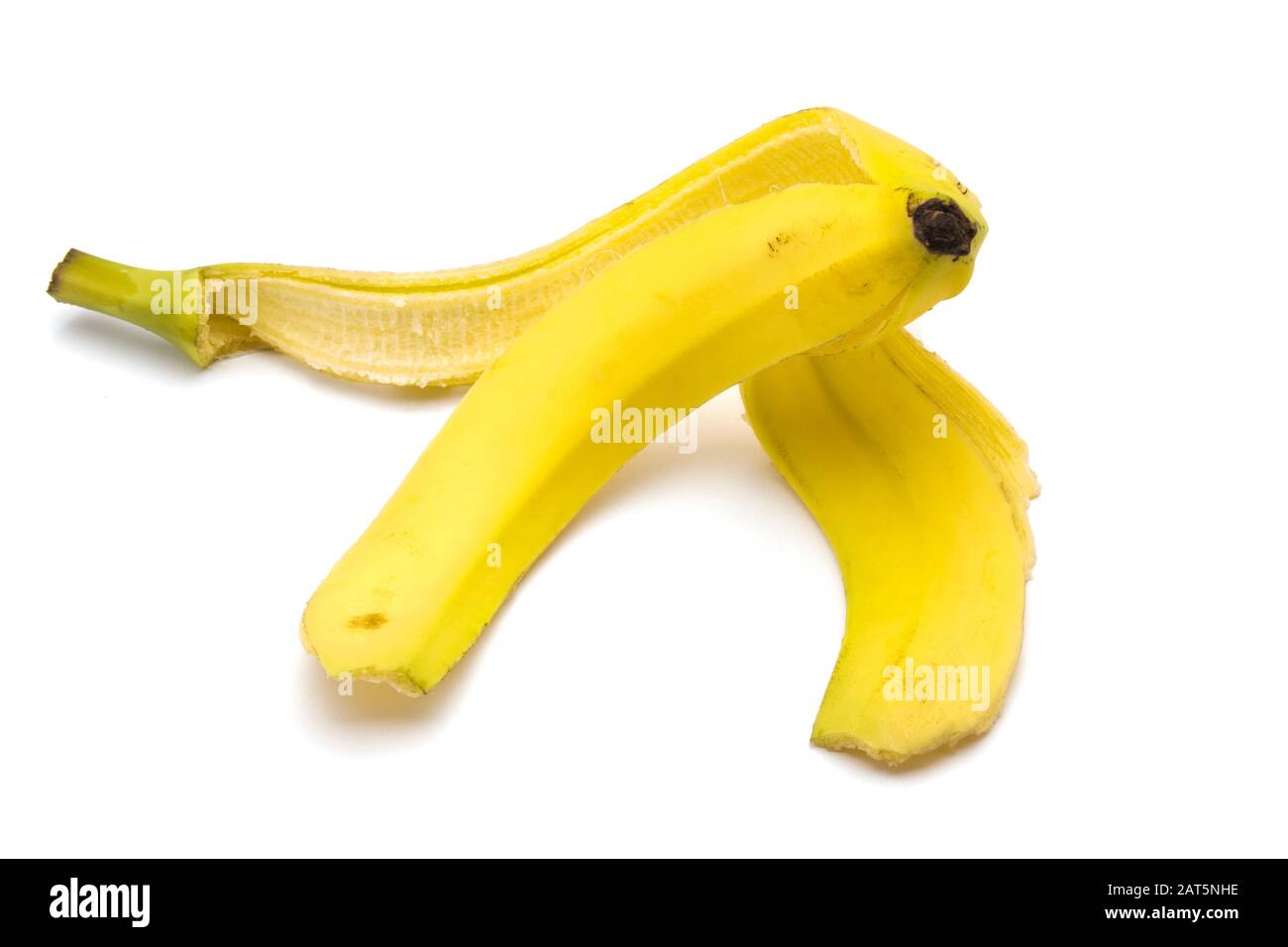 Banana peel isolated on white background Stock Photo Alamy