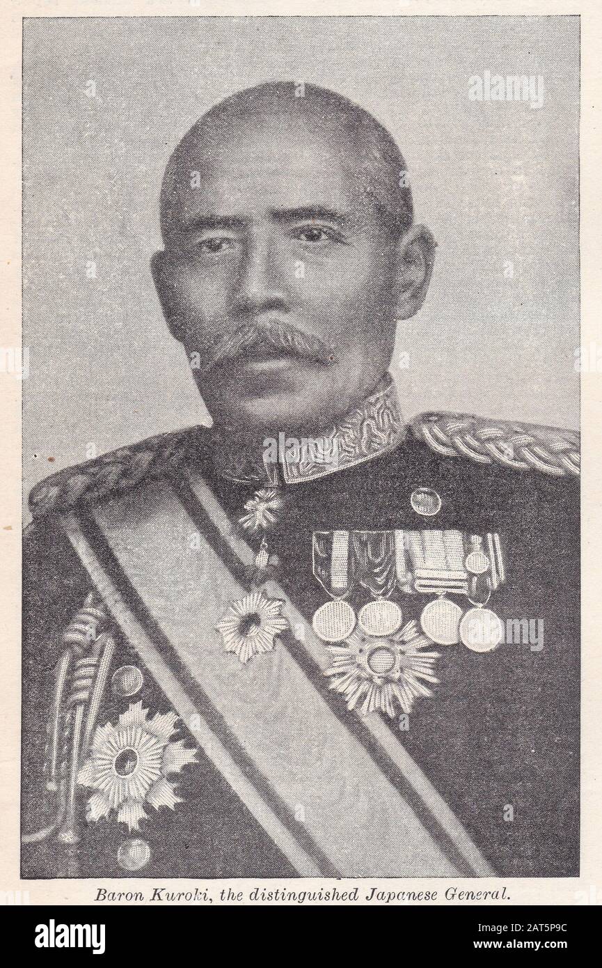 Portrait of Baron Kuroki, Japanese General. Stock Photo