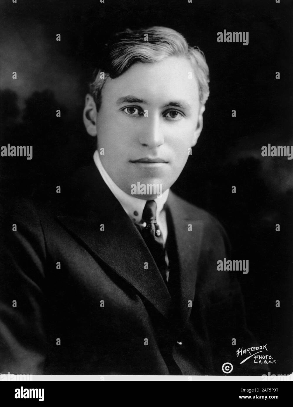 MACK SENNETT 1916 Portrait by HARTSOOK of Los Angeles and San Francisco Producer of KEYSTONE COMEDIES Stock Photo