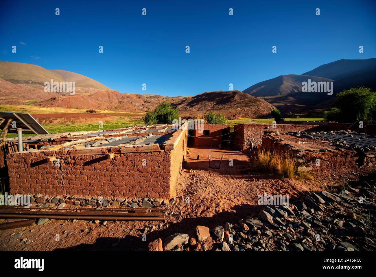Typical andean house of the inhabitants of this remote part of the ...