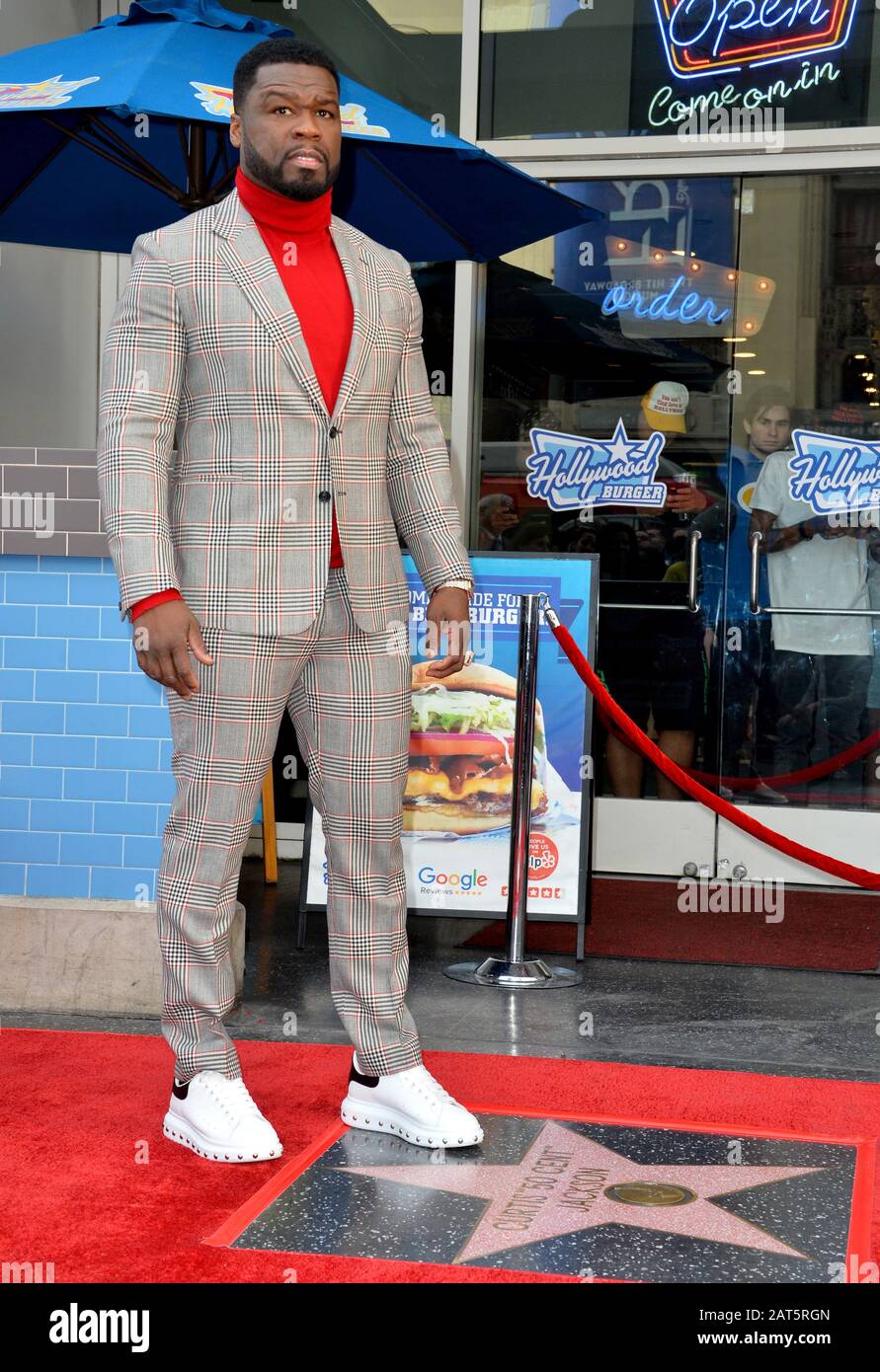 Los Angeles, USA. 30th Jan, 2020. LOS ANGELES, CA. January 30, 2020: Curtis 50 Cent Jackson at the Hollywood Walk of Fame Star Ceremony honoring Curtis '50 Cent' Jackson. Pictures Credit: Paul Smith/Alamy Live News Stock Photo