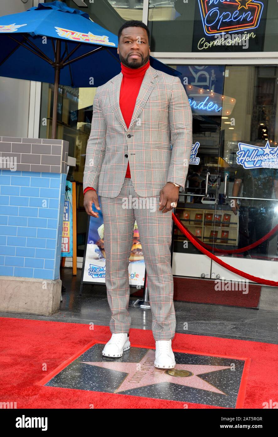 Los Angeles, USA. 30th Jan, 2020. LOS ANGELES, CA. January 30, 2020: Curtis 50 Cent Jackson at the Hollywood Walk of Fame Star Ceremony honoring Curtis '50 Cent' Jackson. Pictures Credit: Paul Smith/Alamy Live News Stock Photo