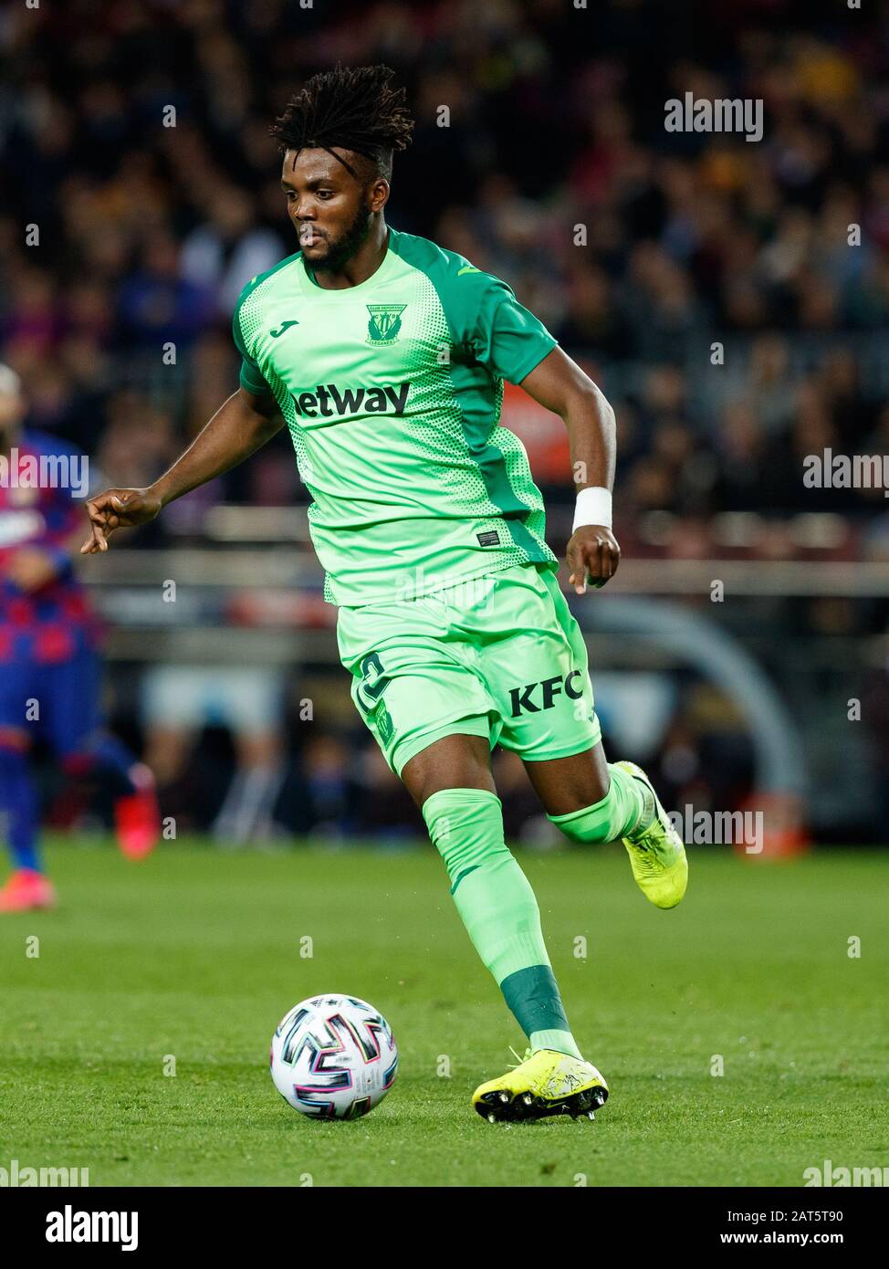Barcelona, Spain. 30th Jan, 2020. BARCELONA, SPAIN - JANUARY 30: Chidozie Collins Awaziem of SD Leganes during the Spanish Copa del Rey Round of 16 match between FC Barcelona and SD Leganes at Camp Nou on January 30, 2020 in Barcelona, Spain. Credit: Dax Images/Alamy Live News Stock Photo